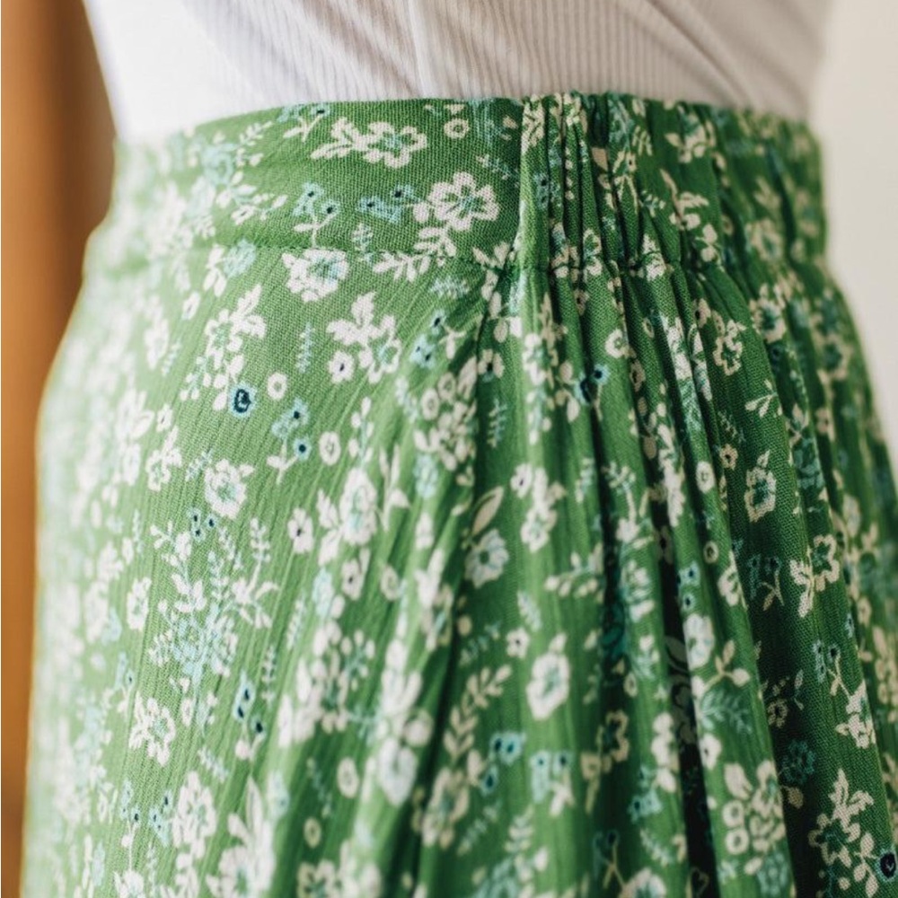 Double Side Slits Ruffled Maxi Skirt - Picture 5 of 16